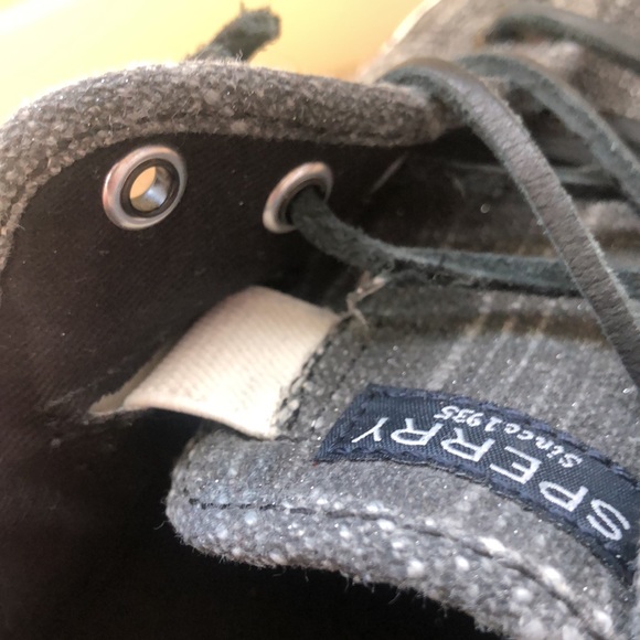 Sperry top-slider black and white tennis shoes. 9 - Picture 9 of 9